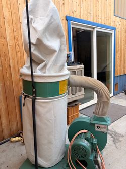 Grizzled single stage portable dust collector for wood working