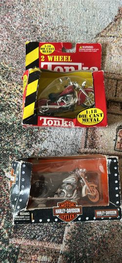 Tonka & Harley-Davidson Die-Cast Motorcycle Toys