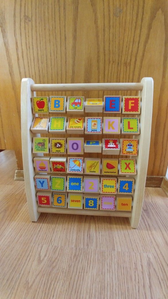 Hape Alphabet Picture & Word Abacus, Kids Educational Toy.
