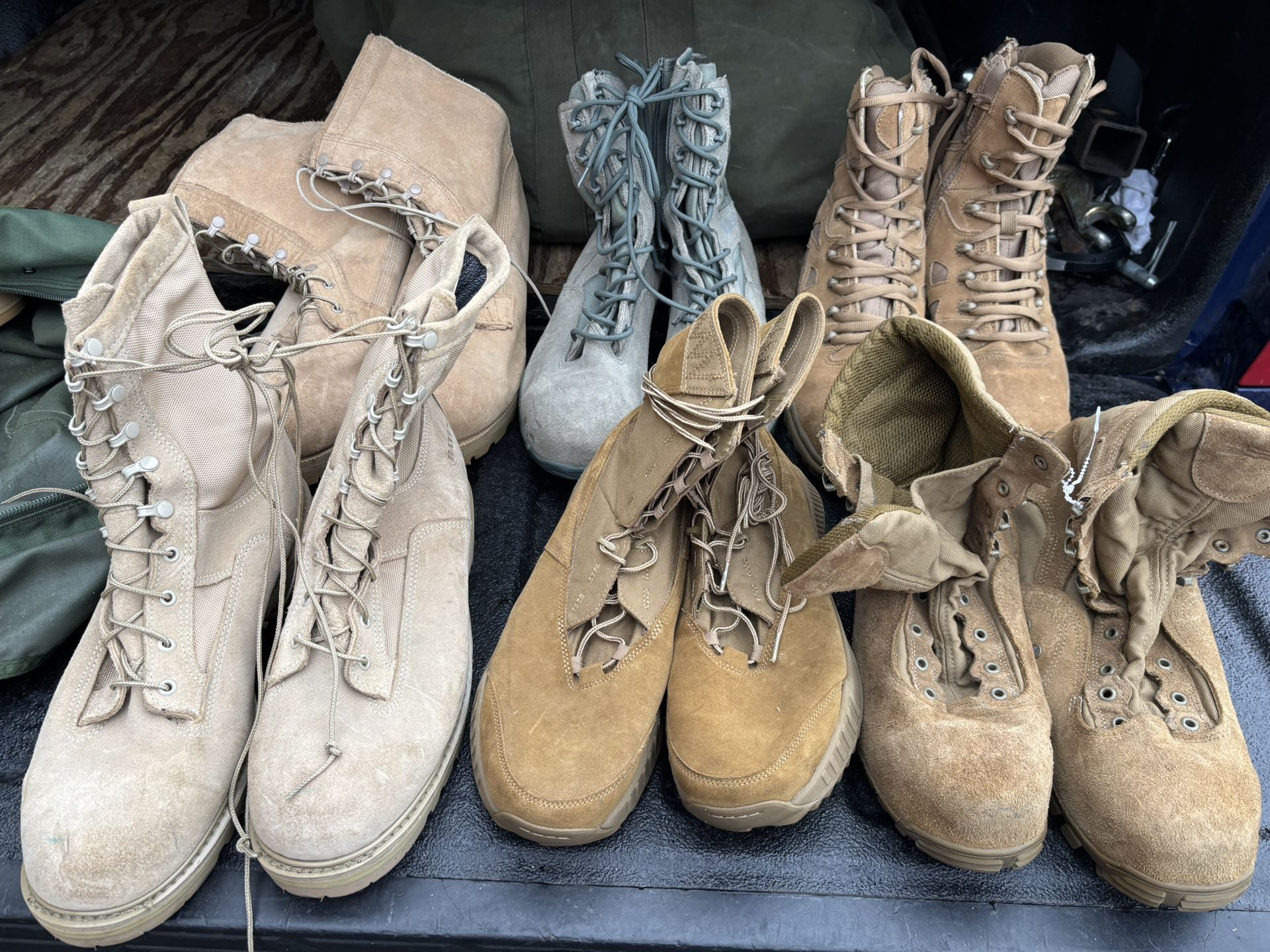 Military Surplus Boots, Size 13, Lot of Six Pair