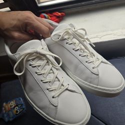 Size 9 Capri Leather Sneaker in Triple White