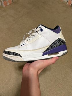 Size 9.5 - Air Jordan 3 Retro Mid Dark Iris White Purple !)