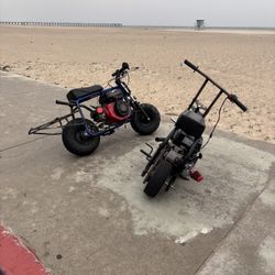 224 mini bike with wheelie bar