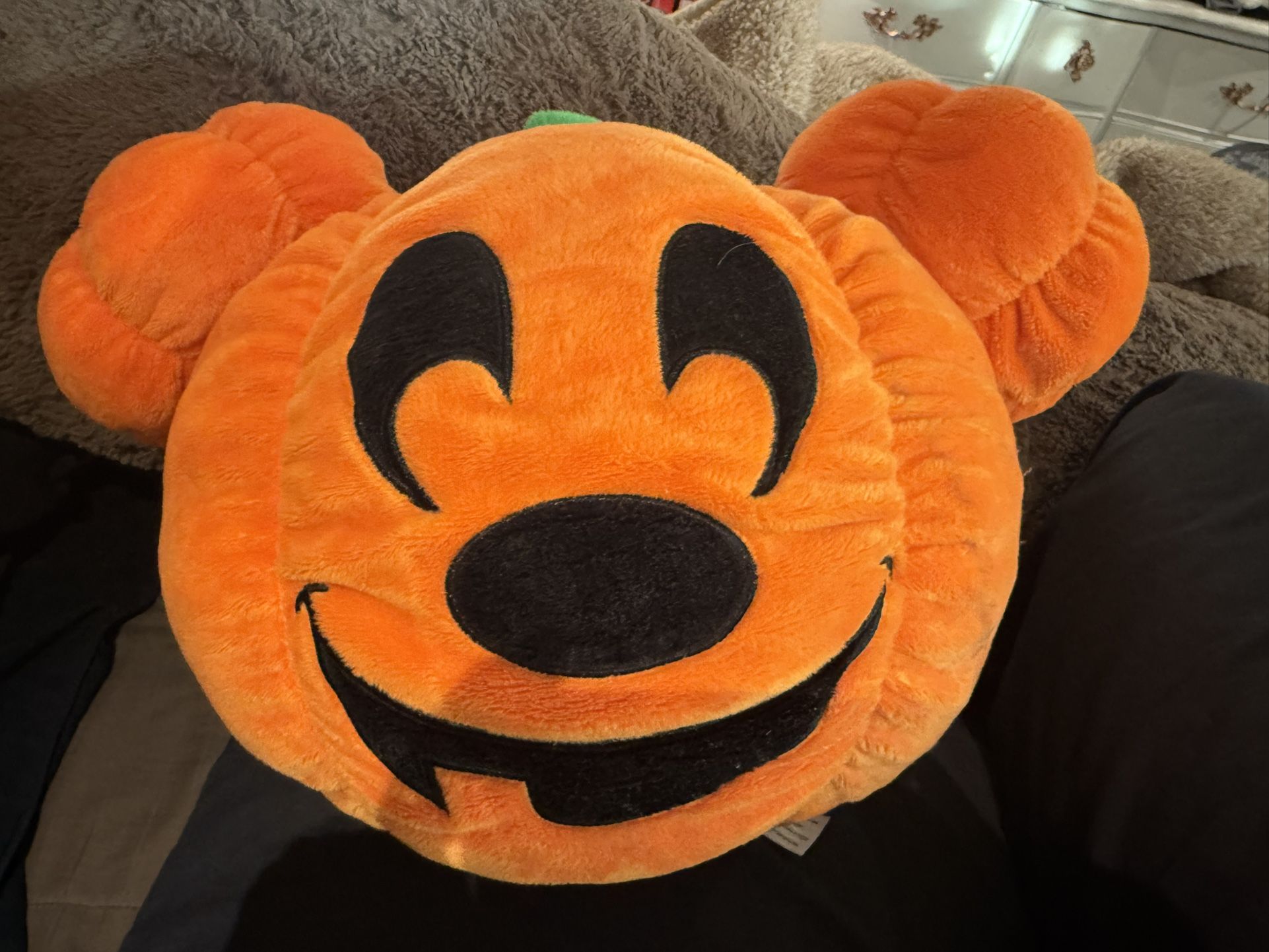 Disney's Mickey Mouse Decorative PUMPKIN Pillow New No Tags