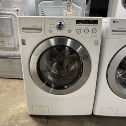 LG white front load washer 