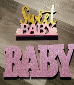 Baby Girl Signs For Shower Or Room Nursery. 