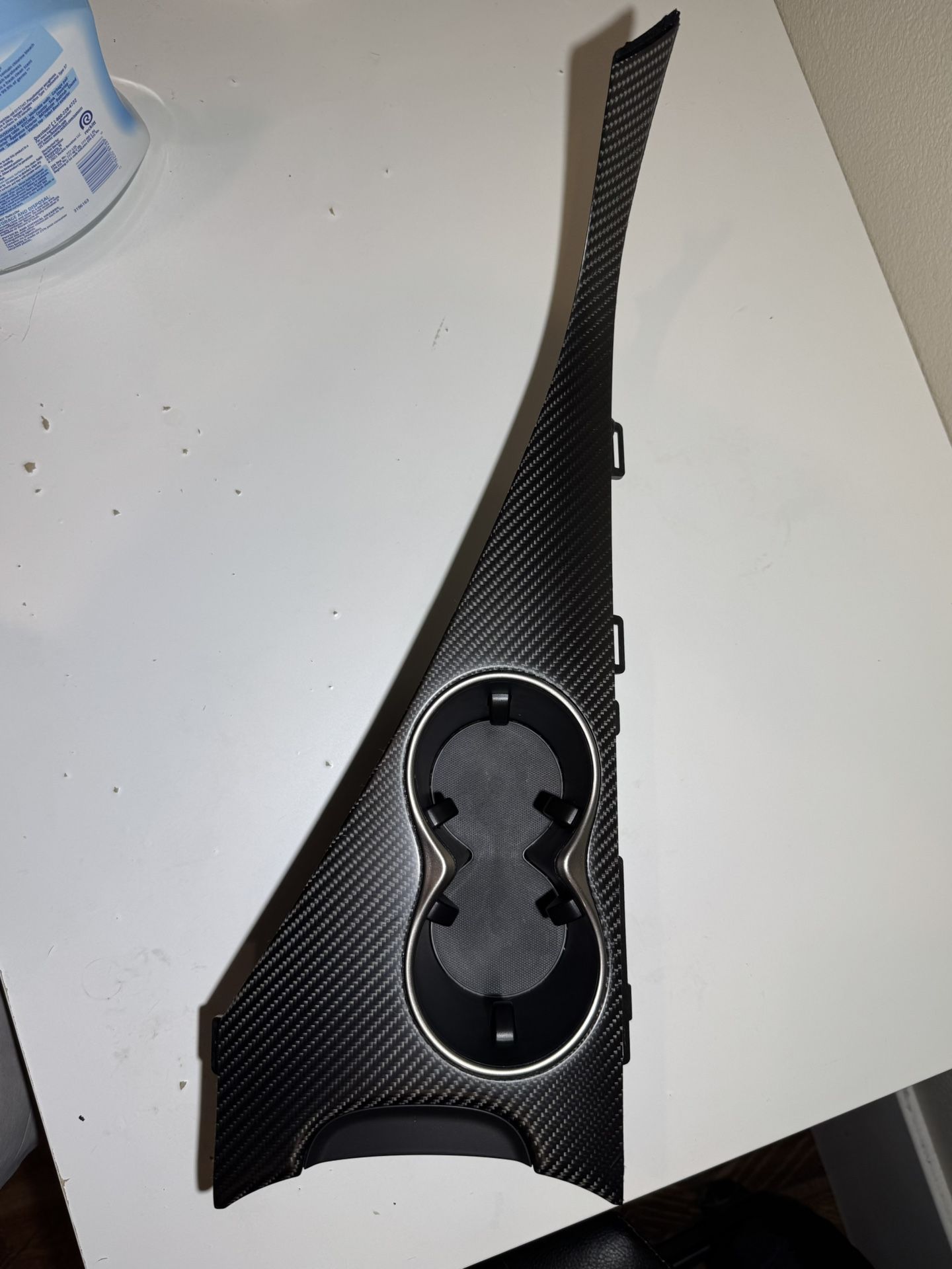 14-24 INFINITI Q50 17-22 Q60 OEM Carbon Fiber Center Console Cup Holder Trim