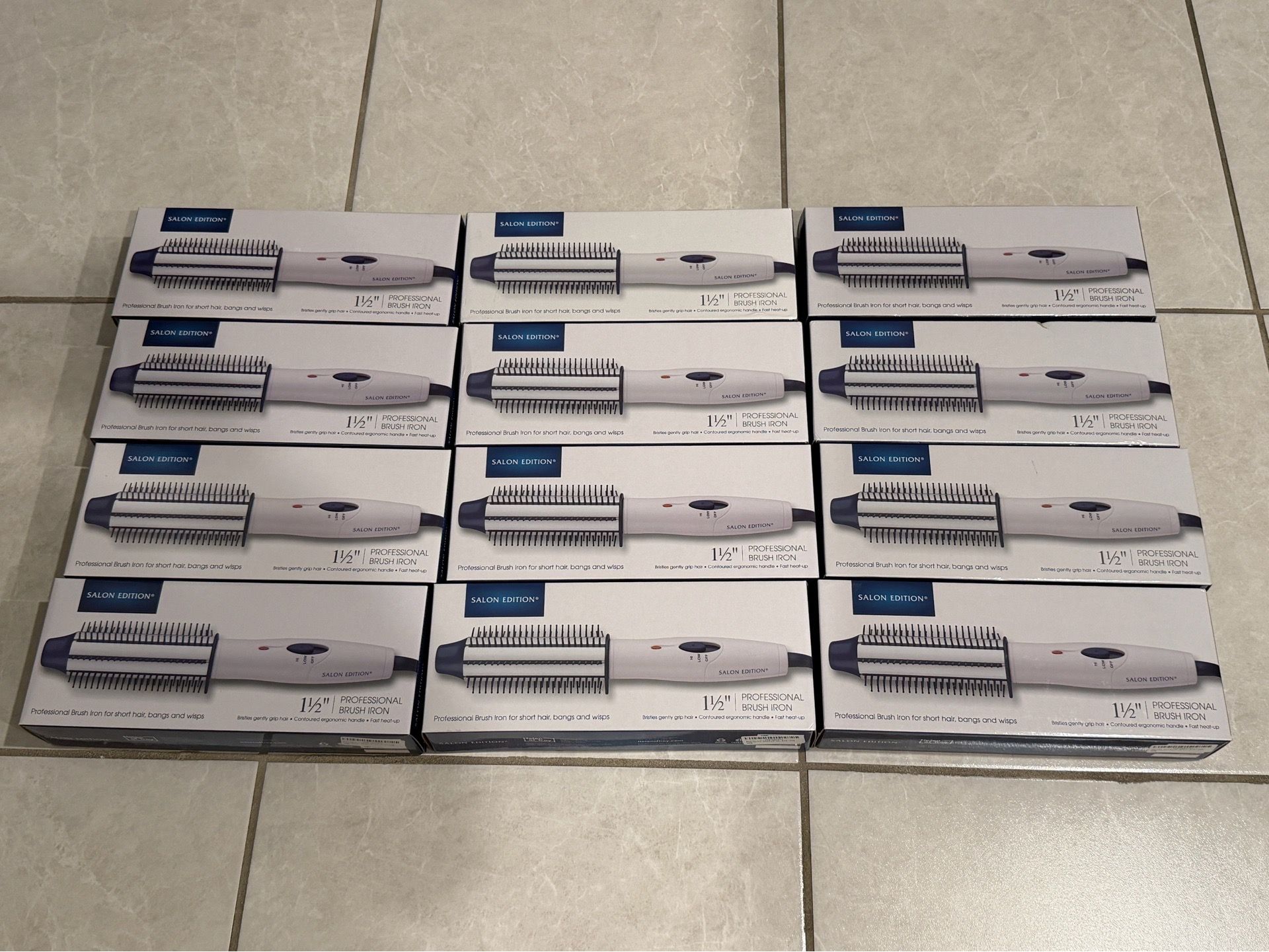 LOTE DE 12 - Cepillos Rizadores Profesionales Salon Edition 1 1/2" NUEVOS