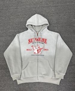 Gray supreme True religion zip up, Size medium, Brand new