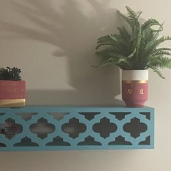 Turquoise Wall Box 6x23x6 