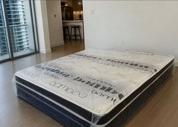 $190 Queen pillow top mattress only brand new free delivery same-day