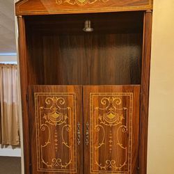 Antique Rosewood & Marquetry Inlaid Cabinet