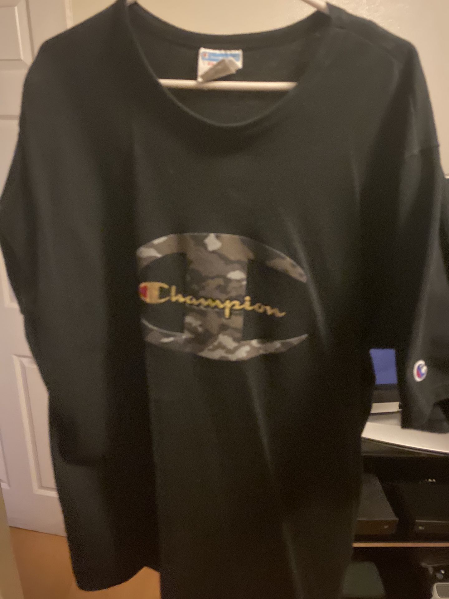 Champion black x camo t-shirt size XXL