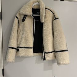 White Sherpa Zara Jacket 