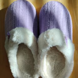 indoor purple slippers