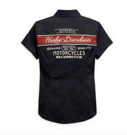  “HARLEY DAVIDSON “Women's Button Up Shirt - Petite