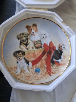 Collectable Franklin Mint Plate - Basket Of Cheer