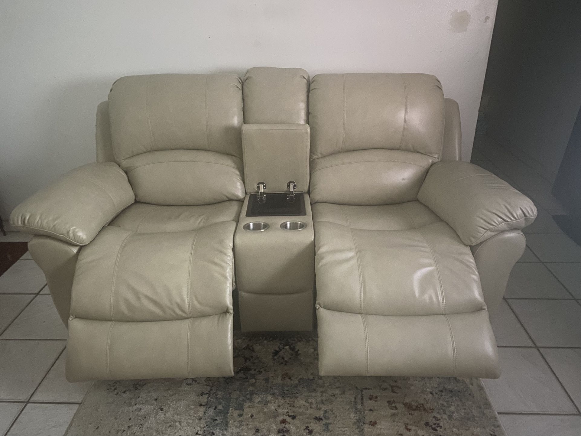 Leather Love Seat