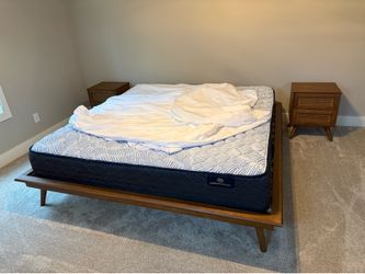 King size bed frame and nightstands