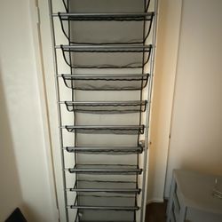 Whitmor 36 Pair Over The Door Shoe Rack Black