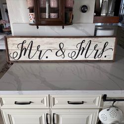 Mr and Mrs decor sign farmhouse