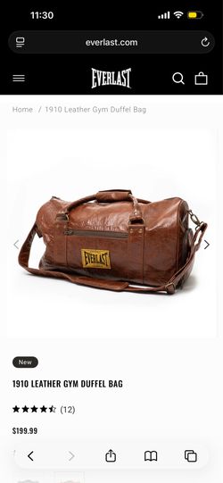 1910 LEATHER GYM DUFFEL BAG