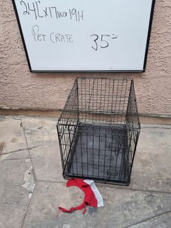 Metal Wire Pet Crate 24x17x19