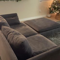 IKEA dark gray sofa