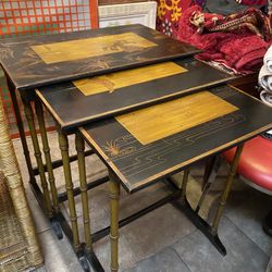 Beautiful Antique Tall nesting tables