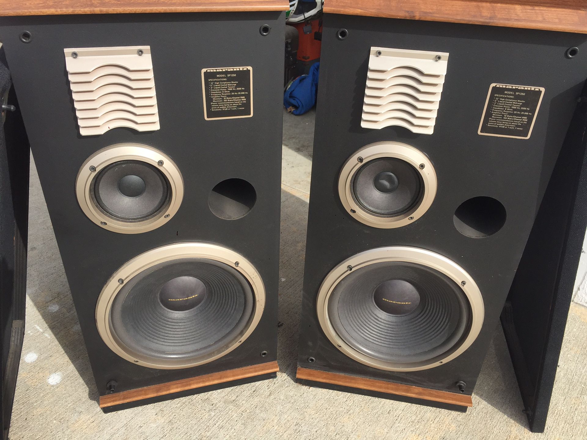 Vintage marantz speakers floor standing 3-way retro hi fi audio home party speakers