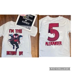 Custom Spider Verse 5th 🕸🥳 Birthday shirt