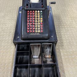 Vintage Victor cash register / adding machine with classic Art Deco styling.