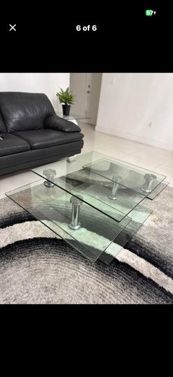 Adjustable Glass Coffee Table