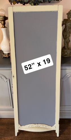 Vintage Chalkboard with Cream Wood Frame 52x19