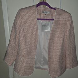 Kasper Collarless 3/4 Sleeve Blazer - Women's Stylish Jacket Size 6