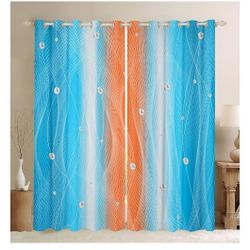 Ombre Pearl Printed Blackout Curtains 