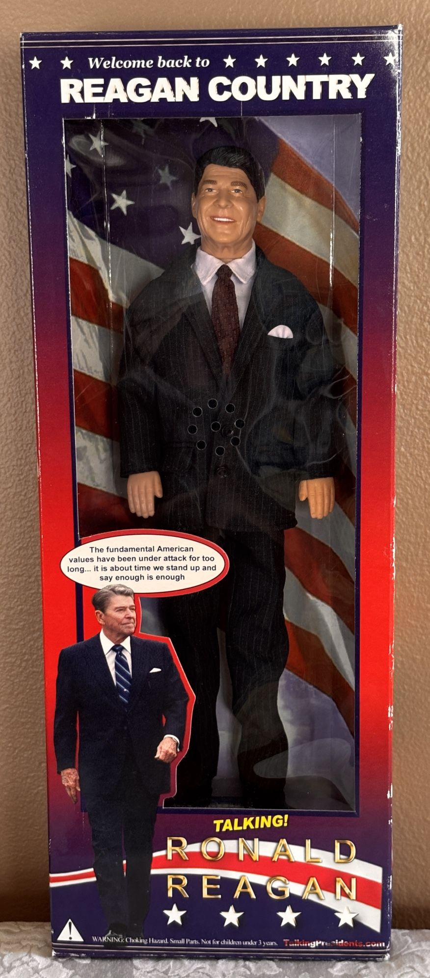Ronald Reagan Talking Action Figure-40th U.S. President-NEW Old Stock🇺🇸See FULL Details Below🇺🇸