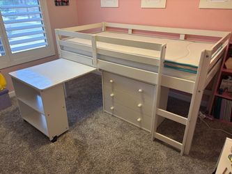 Twin Loft Bed with Desk