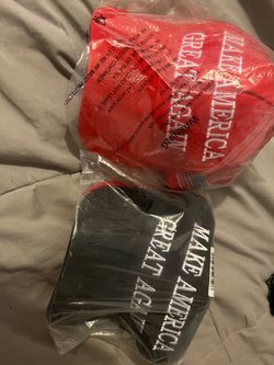 MAGA Embroidered Caps – Red and Black, 2-Pack