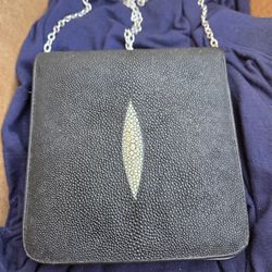 genuine stingray skin mini bag