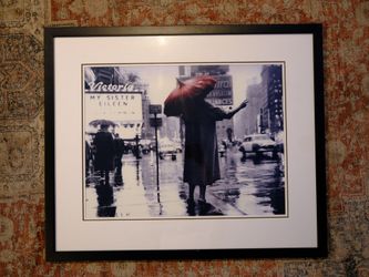 Red Umbrella Black & White NYC