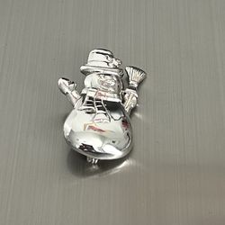 Sterling Silver Snow Man Pin 