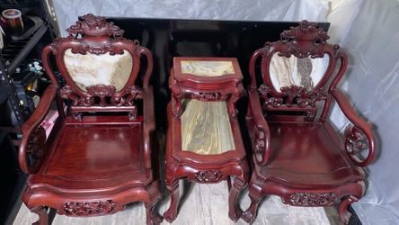 Traditional Chinese Carved Rosewood (Hongmu) Living Room Set