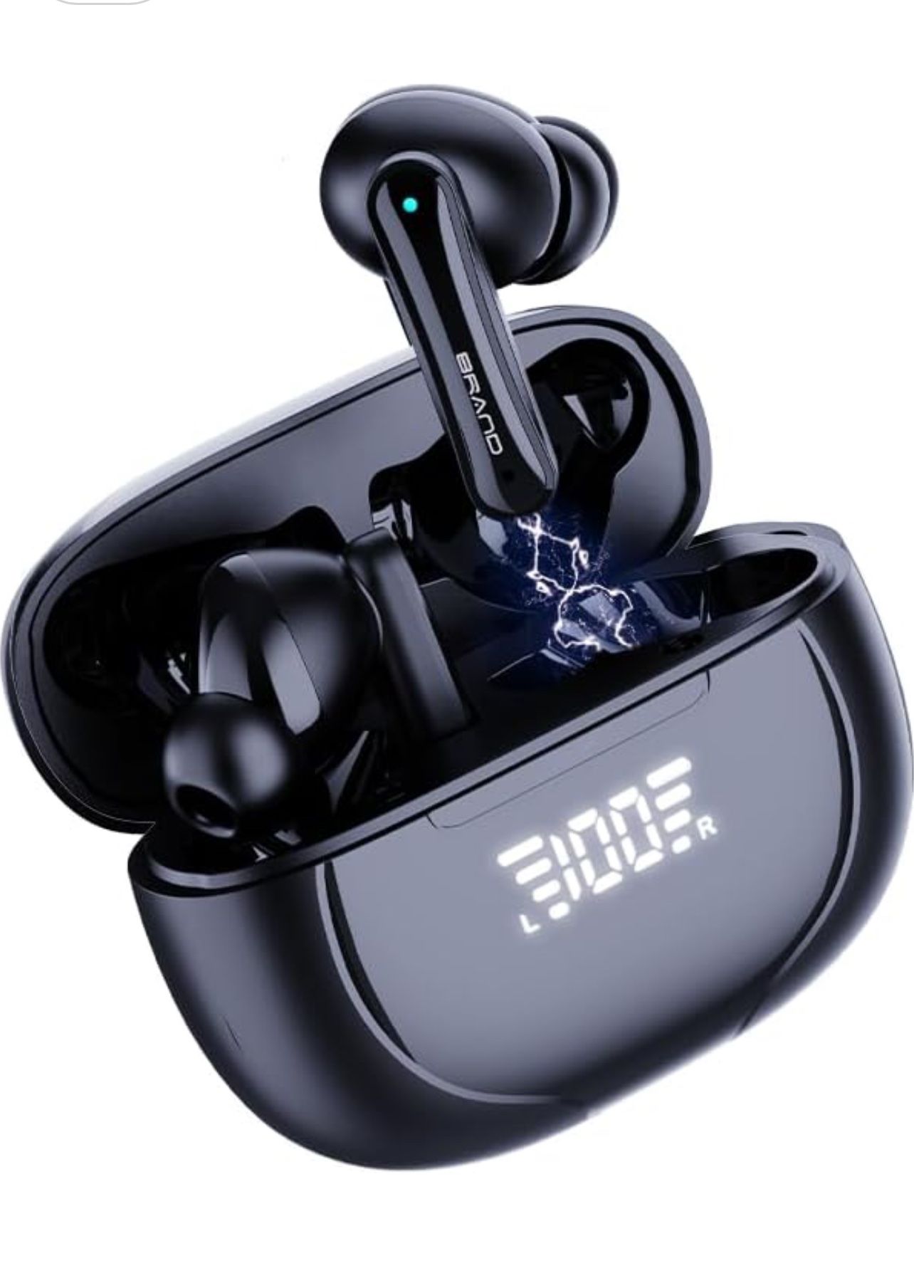 Brandnew A8 Earbuds Wireless Earbuds, 4 Mics for ENC Clear Calls, LED Display, 13mm Dynamic Driver, 35H Long Playtime, Bluetooth 5.3 Earbuds, Long Bat
