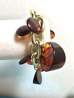 Root Beer Bakelite Charm Bracelet