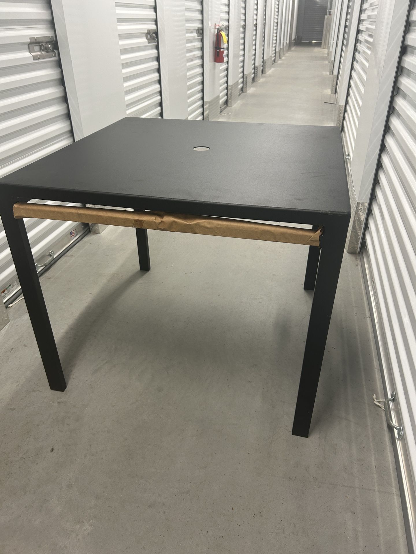 Black Table With Umbrella Hole