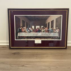 Framed “The Last Supper” Print – 26x38 – Gold Frame