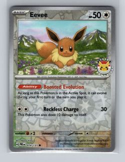 Prismatic Evolutions Eevee 2025 Pokemon Day Cosmos Promo 074/131