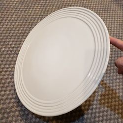 Pampered Chef 13" Round Platter USA White 601-H