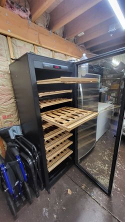 Artevino Wine Cooler with Wood Shelves